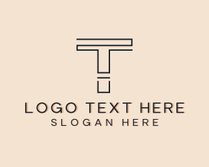 Letter T - Industrial Construction Builder logo design