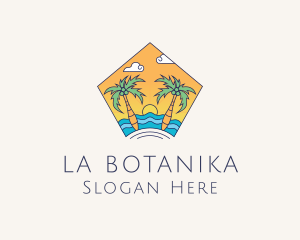 Beach - Beach Palm Island logo design