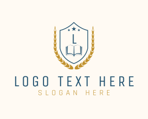 Review - School Library Crest Letter logo design