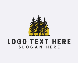 Forest - Pine Tree Woods Nature logo design
