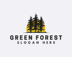 Woods - Pine Tree Woods Nature logo design