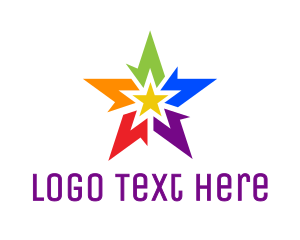 Pride - Abstract Rainbow Star logo design