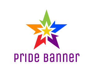 Abstract Rainbow Star logo design