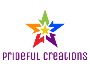 Pride - Abstract Rainbow Star logo design