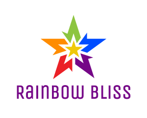 Abstract Rainbow Star logo design