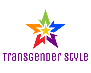 Transgender - Abstract Rainbow Star logo design