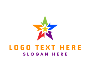 Colorful Rainbow Star Logo