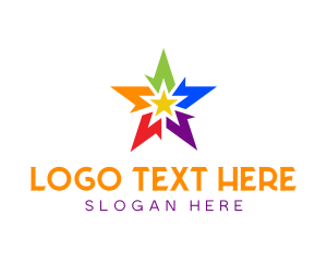 Colorful Rainbow Star Logo