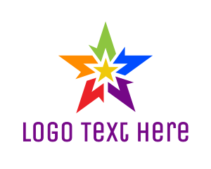 Rainbow - Abstract Rainbow Star logo design