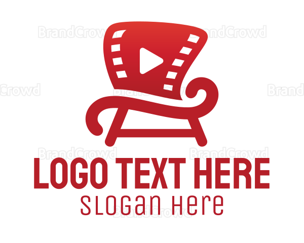 Filmstrip Movie Chair Logo