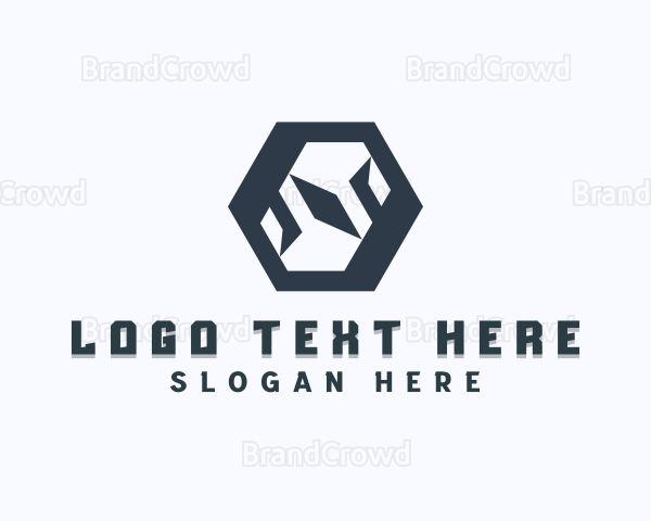 Tech Hexagon Letter S Logo