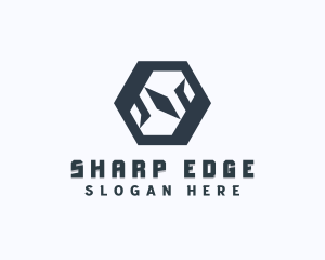 Tech Hexagon Letter S logo design