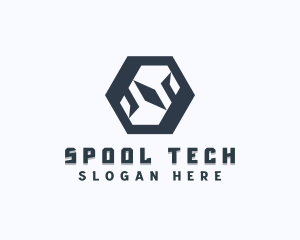 Tech Hexagon Letter S logo design