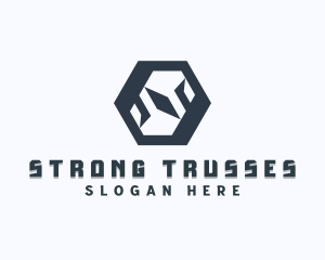 Tech Hexagon Letter S logo design