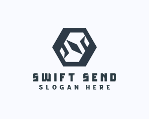 Tech Hexagon Letter S logo design