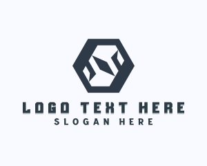 Software - Tech Hexagon Letter S logo design