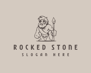 Caveman Stone Spear logo design