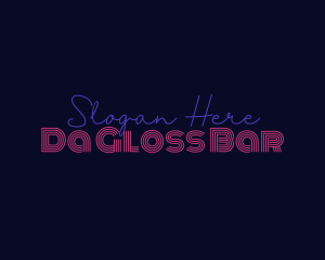 Neon DJ Wordmark logo design