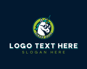 Lgbt - Gamer Unicorn Sunglasses logo design