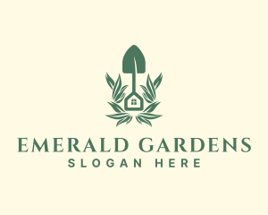 Garden House Shovel logo design