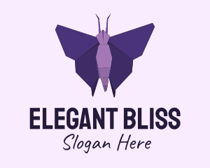 Purple Origami Butterfly Logo