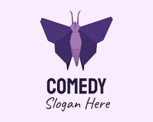 Purple Origami Butterfly Logo