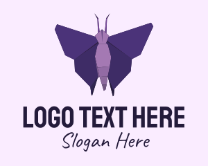 Purple Origami Butterfly Logo