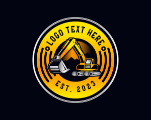 Badge - Machinery Excavator Construction logo design