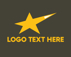 Shooting Star - Golden Super Star logo design