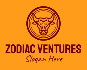 Zodiac - Red Ox Head Zodiac logo design