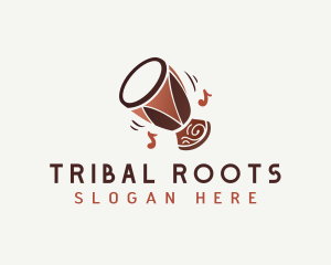 Tribal - Tribal Drum Music logo design