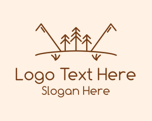 Land - Minimalist Outdoor Travel logo design