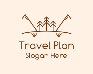 Itinerary - Minimalist Outdoor Travel logo design