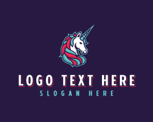 Lgbtqia - Unicorn Gaming logo design