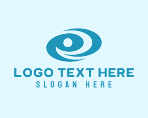 Man - Blue Swirl Pool logo design