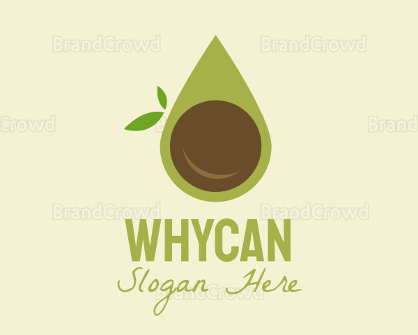 Organic Avocado Droplet Logo
