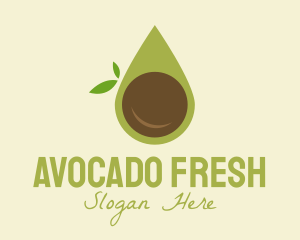 Avocado - Organic Avocado Droplet logo design