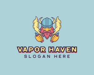 Vape - Vaping Viking Warrior logo design