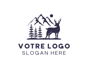 Stag - Wild Nature Stag logo design