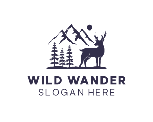 Wild Nature Stag logo design