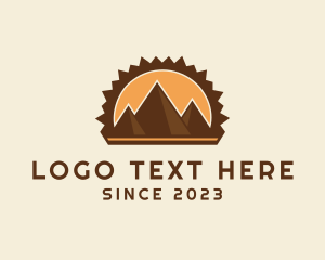 Explorer - Mountain Pyramids Travel logo design