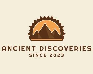 Archeology - Mountain Pyramids Travel logo design