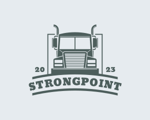 Distribution - Courier Truck Delivery logo design
