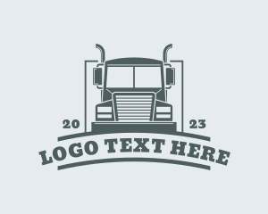 Distribution - Courier Truck Delivery logo design