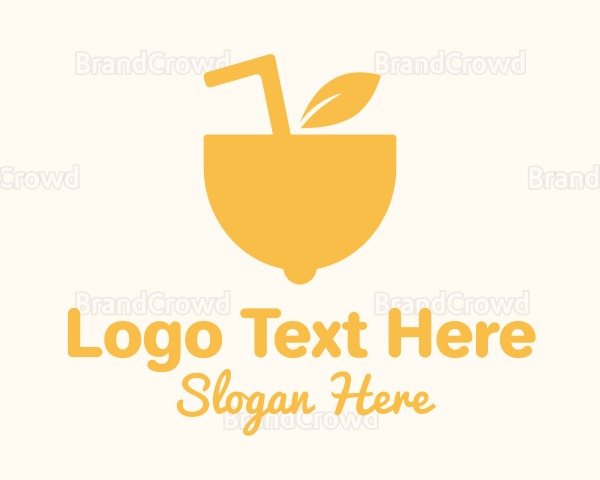 Yellow Lemon Juice Logo