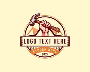 Tool - Hammer Construction Builder logo design