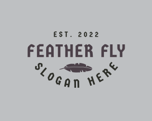 Gothic Feather Ornament logo design