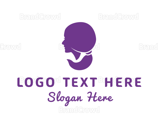 Purple Fashion Woman Logo