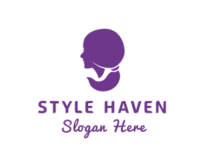 Purple Fashion Woman  Logo