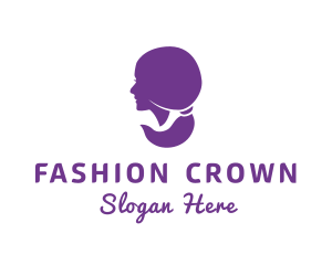 Purple Fashion Woman  logo design